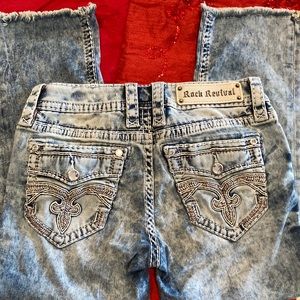 Rock Revival Pilkin Crops size 28 EUC